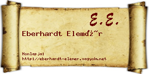 Eberhardt Elemér névjegykártya